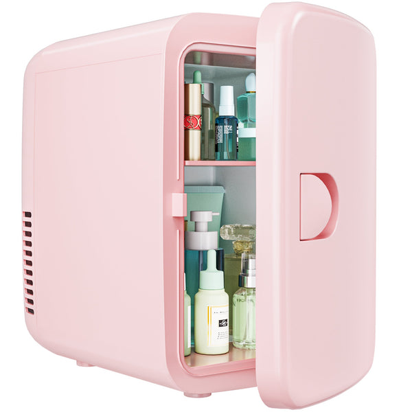 EUHOMY Mini Beauty Fridge, 4L, 110V – Skincare, Makeup & Drink Storage, Available in Black, White & Pink